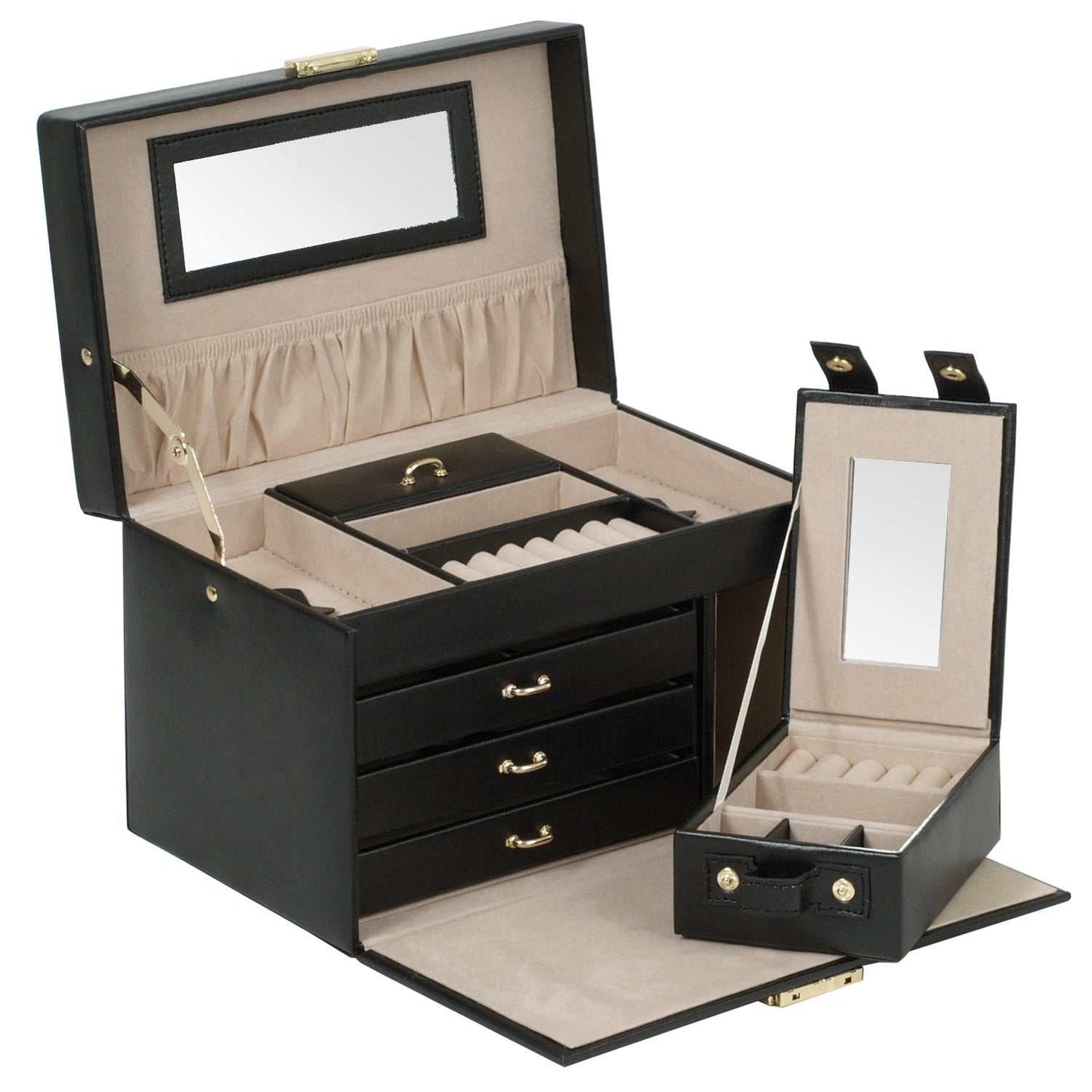 Strapista UKJewellery BoxWolf Heritage Small Jewellery Box Black 280002Strapista UK