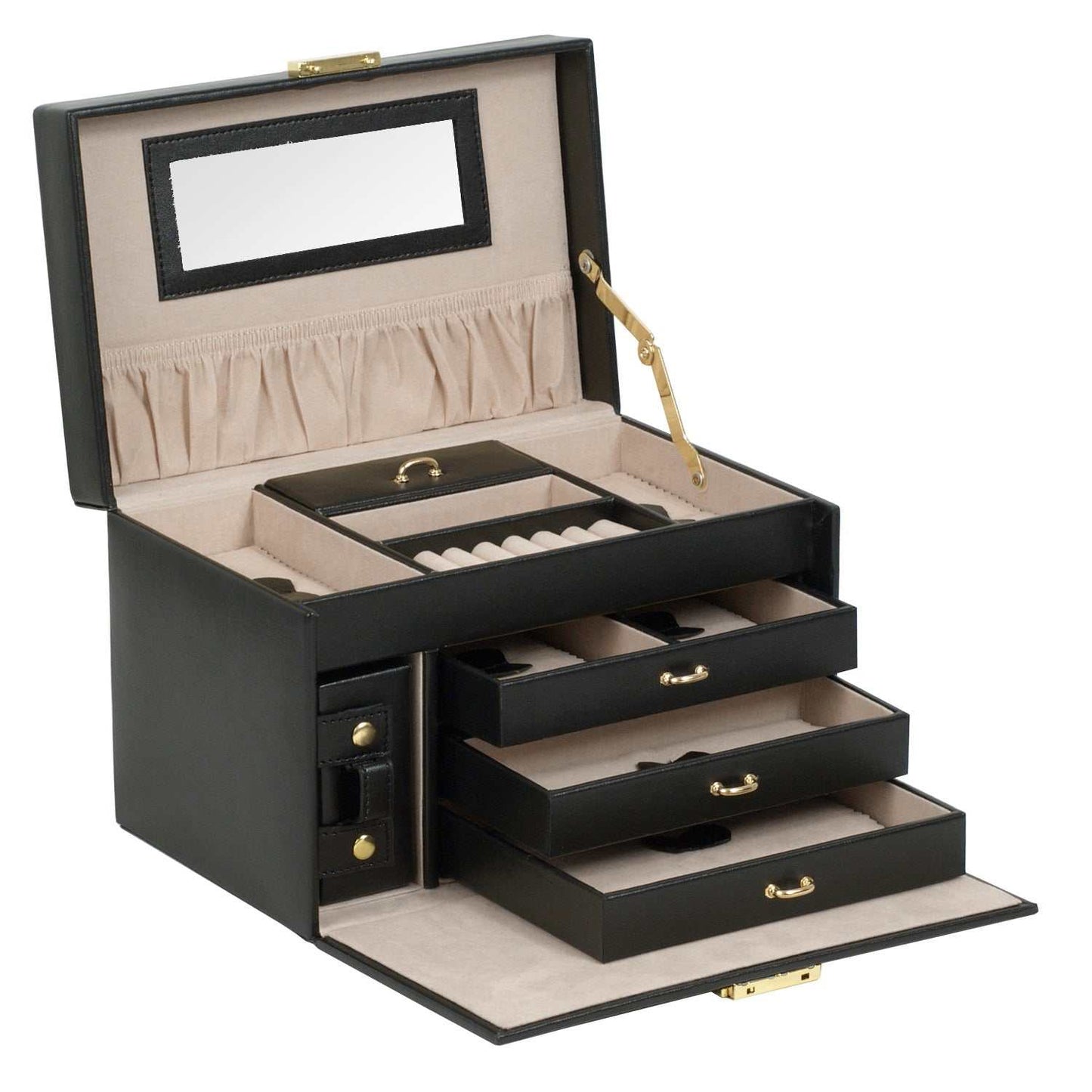 Strapista UKJewellery BoxWolf Heritage Small Jewellery Box Black 280002Strapista UK