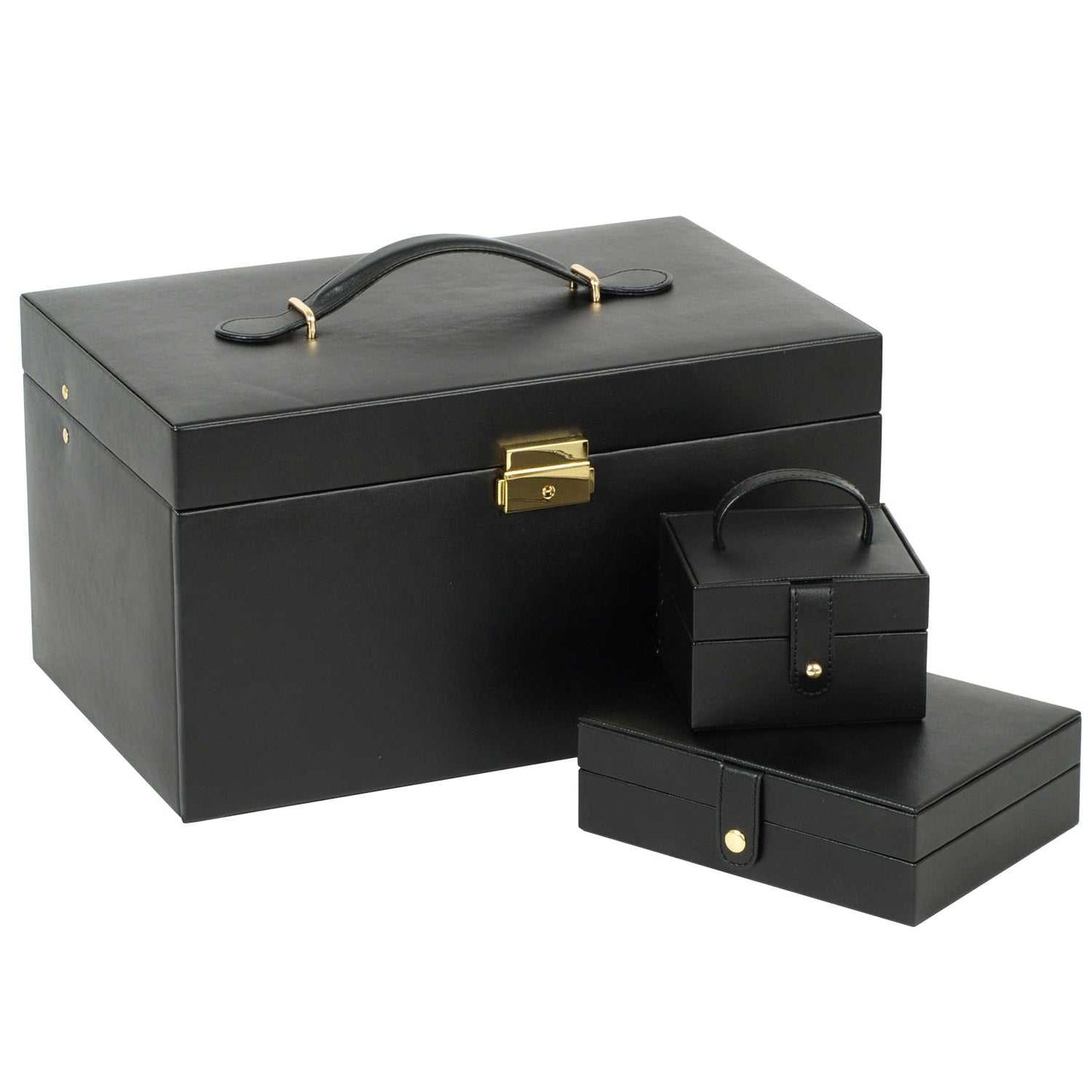 Jewellery BoxWolf Heritage Large Jewellery Box Black 280202Introducing the Wolf Heritage Large Jewellery Box in timeless Black (Model: 280202) – where classic style meets functional design for the perfect blend of sophistica
