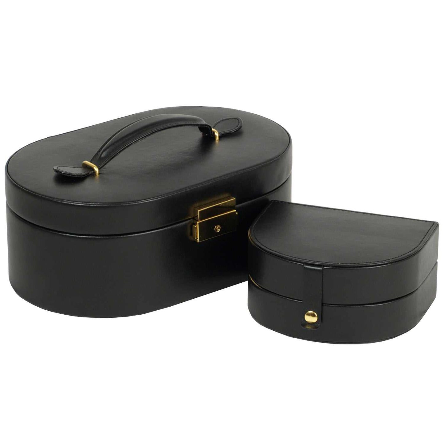 Strapista UKJewellery BoxWolf Heritage Oval Jewellery Box Black 280502Strapista UK