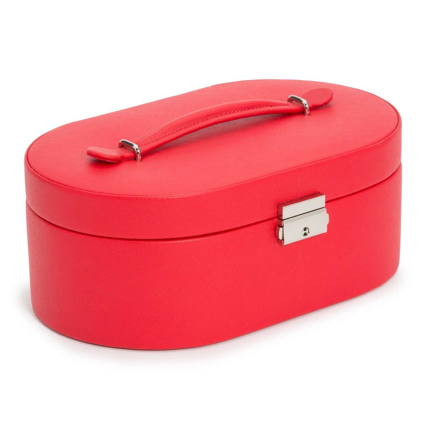 Strapista UKJewellery BoxWolf Heritage Oval Jewellery Box Red Saffiano 280514Strapista UK