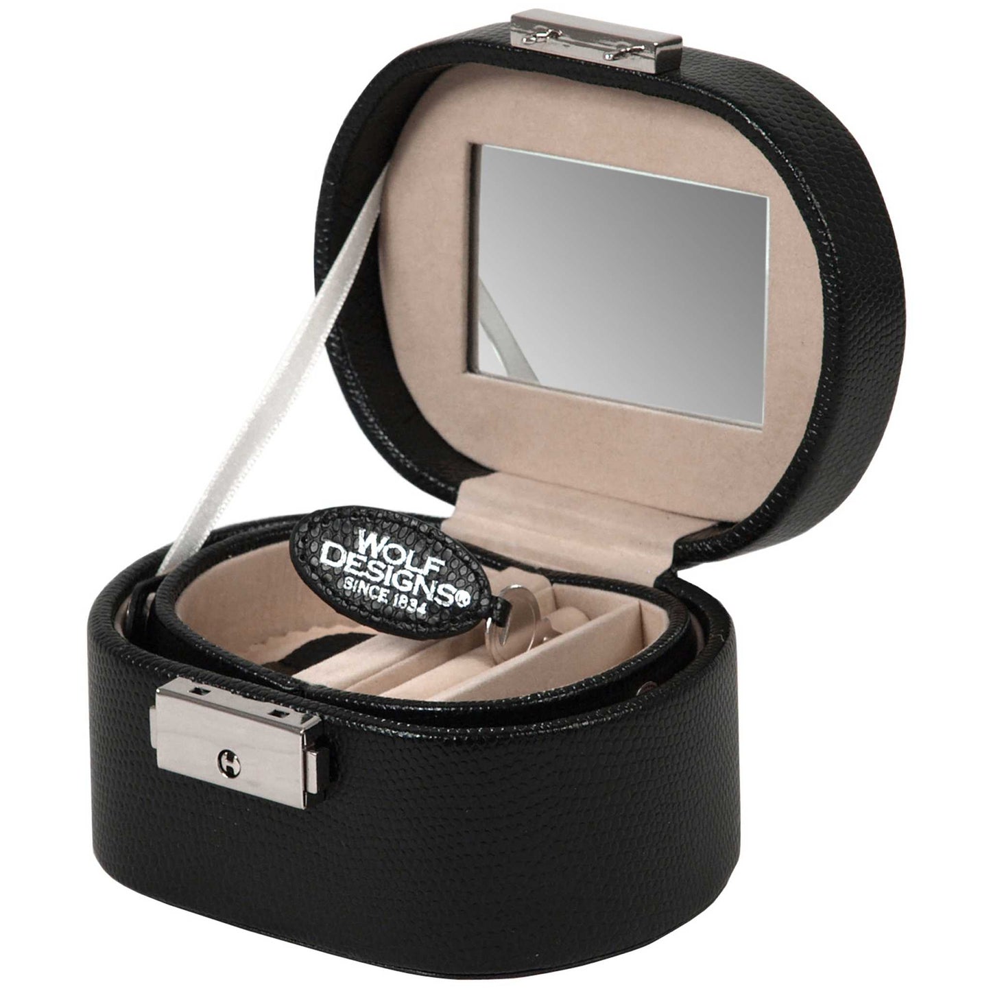 Strapista UKwatch winderWolf Heritage Mini Oval Jewellery Box Black 281402Strapista UK
