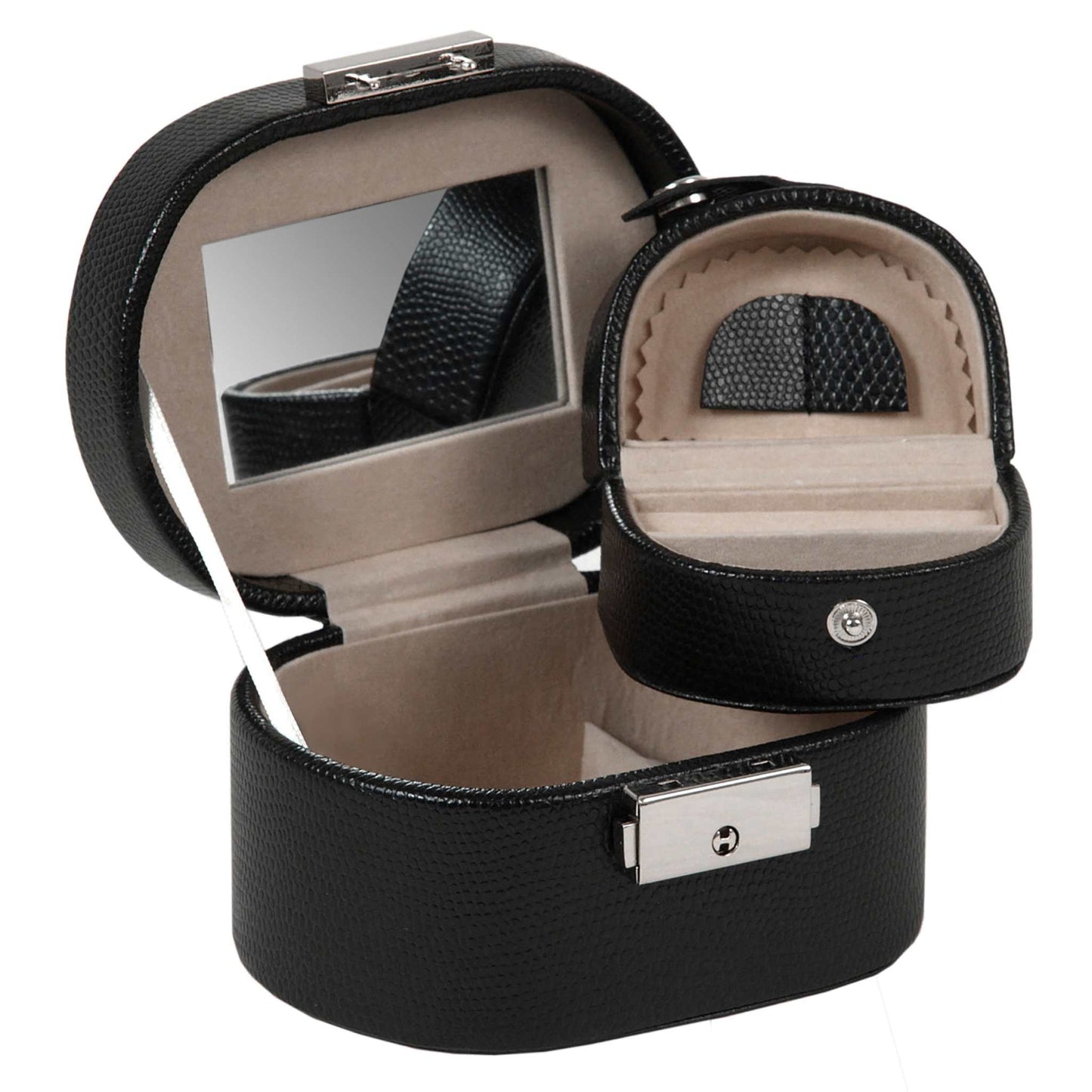 Strapista UKwatch winderWolf Heritage Mini Oval Jewellery Box Black 281402Strapista UK