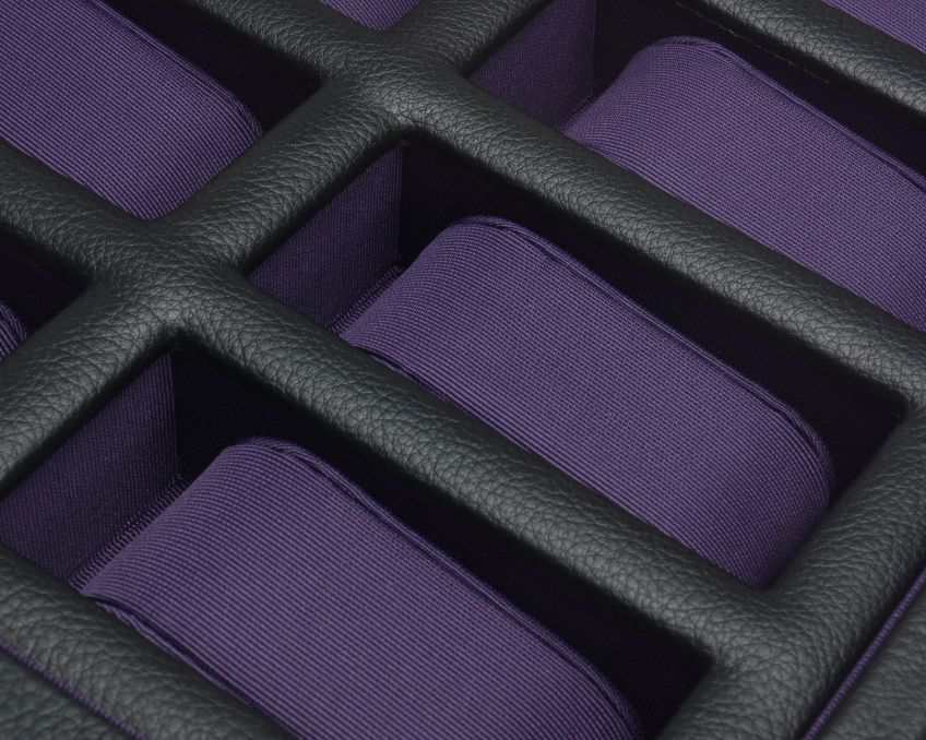 Strapista UKwatch boxesWolf Heritage Windsor 10 Piece Watch Box Black/Purple 458403Strapista UK