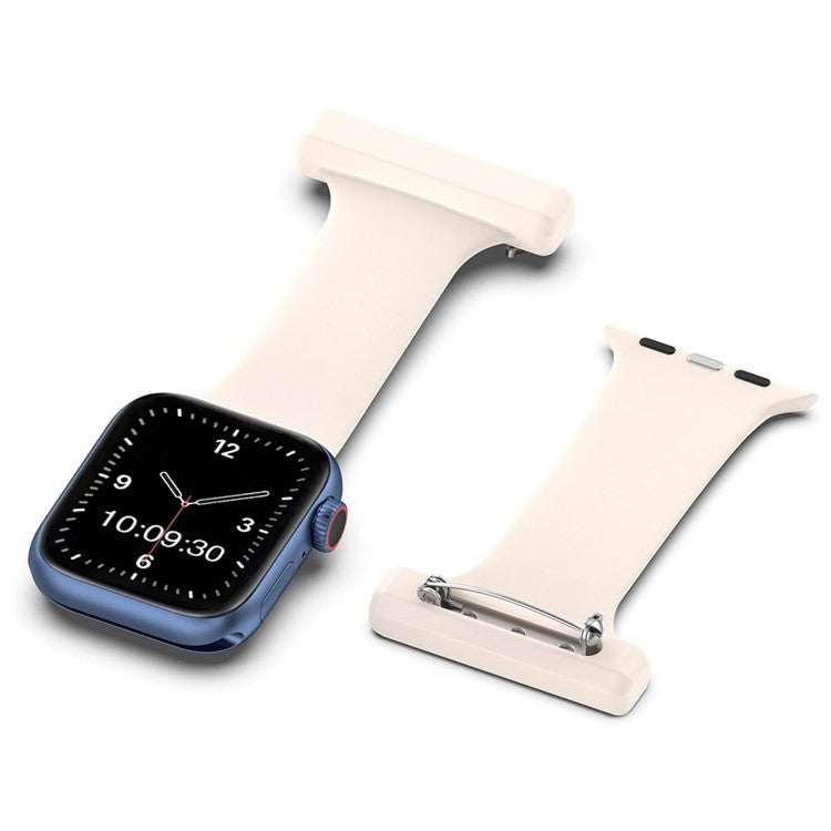 Nurse Apple Smart Watch Fob in white silicone, designed for medical professionals with two size options.