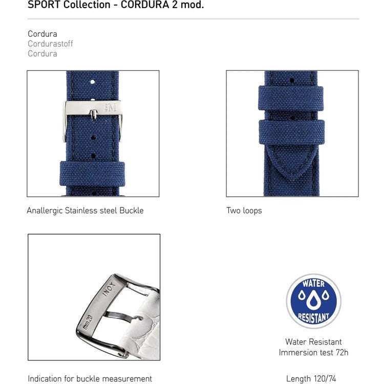 Watch StrapMorellato CORDURA Water-Resistant Watch Straps – Durable & StylishDiscover the Morellato Cordura® Water-Resistant Woven Fabric Watch Straps, designed for those who demand durability and comfort in their accessories. Made from 1000 