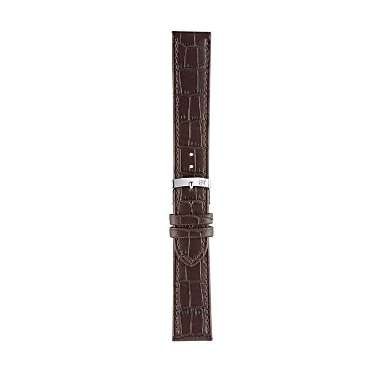 Morellato Juke alligator grain leather strap with polyurethane coating, featuring tonal stitching and elegant design.