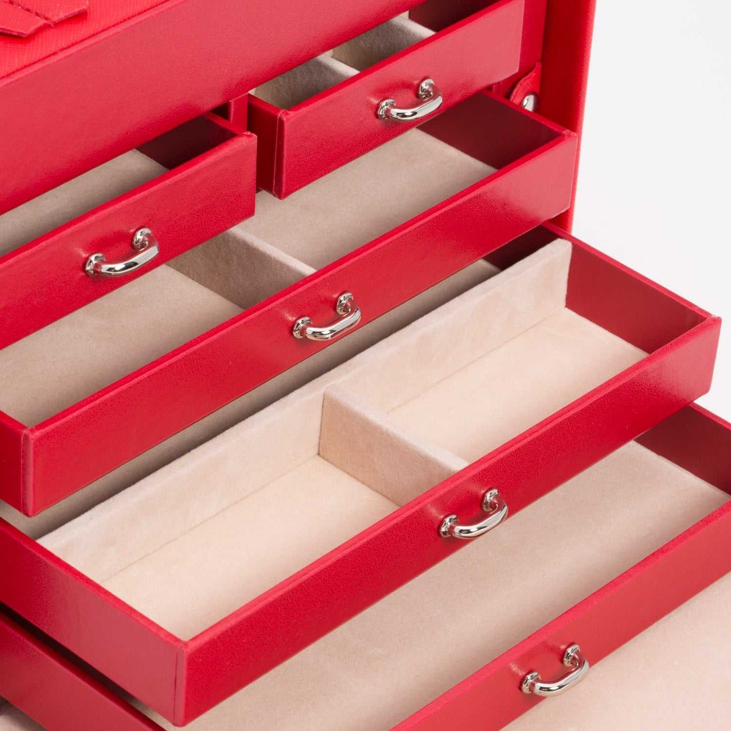 Strapista UKJewellery BoxWolf Heritage Medium Jewellery Box Red Saffiano 280114Strapista UK