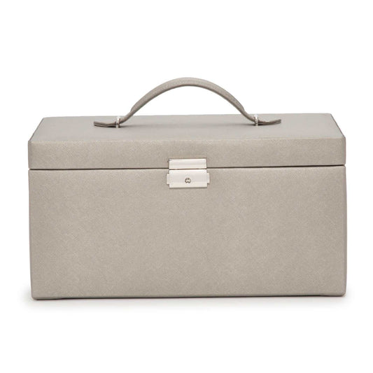 Strapista UKJewellery BoxWolf Heritage Large Jewellery Box Pewter Saffiano 280234Strapista UK
