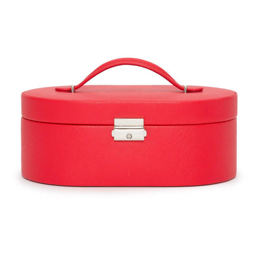 Strapista UKJewellery BoxWolf Heritage Oval Jewellery Box Red Saffiano 280514Strapista UK