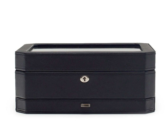 Strapista UKwatch boxesWolf Heritage Windsor 10 Piece Watch Box with Drawer Black/Grey 458602Strapista UK