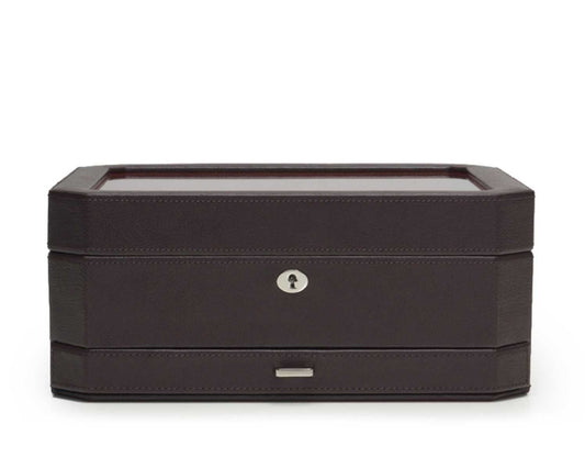 Strapista UKwatch boxesWolf Heritage Windsor 10 Piece Watch Box with Drawer Brown/Orange 4586Strapista UK