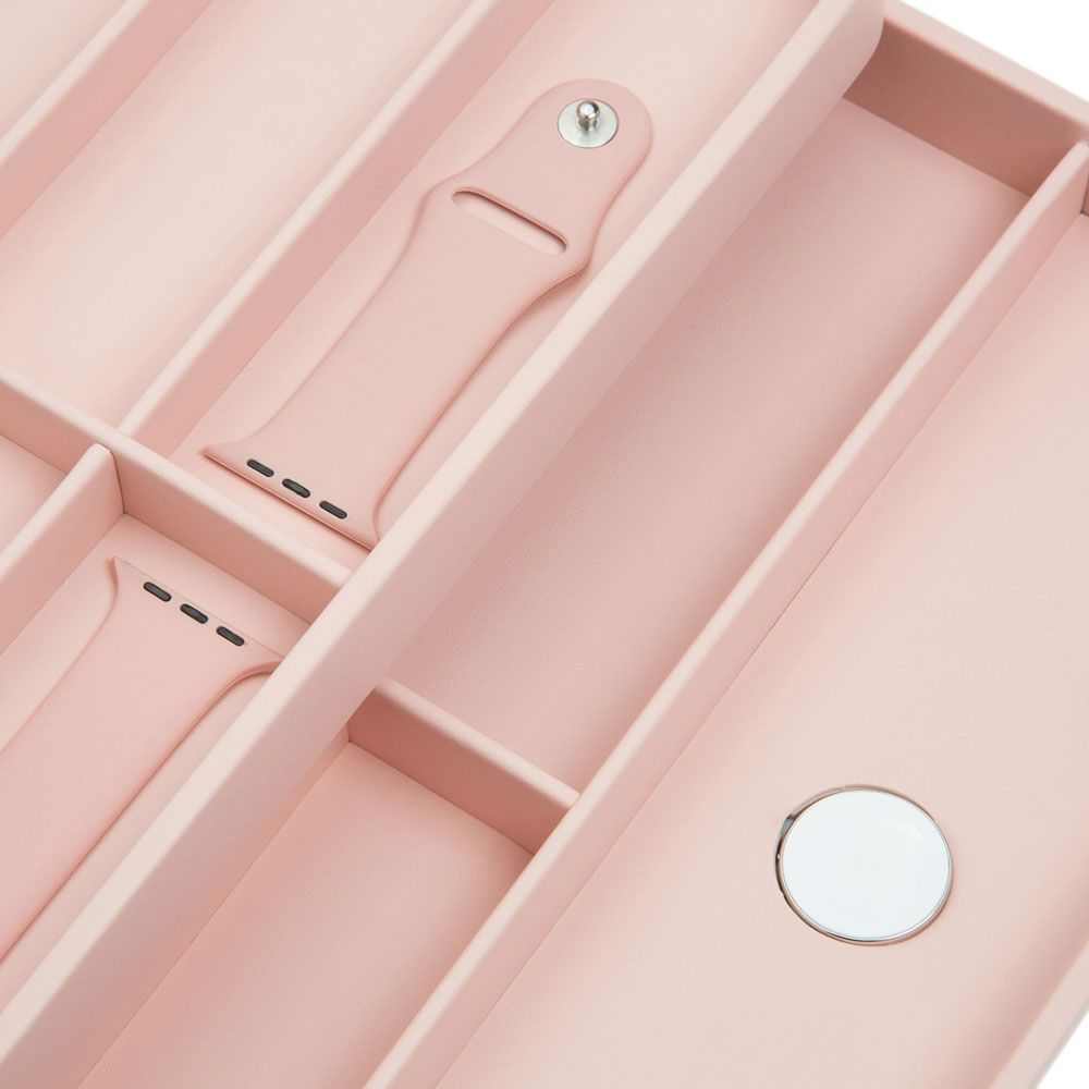 Valet TrayWolf Watch Valet With Strap Tray for Apple Watch Rose Quartz 463015Introducing the Wolf Watch Valet with Strap Tray for Apple Watch in Rose Quartz (Model 463015) – an elegant and functional storage solution designed to enhance your