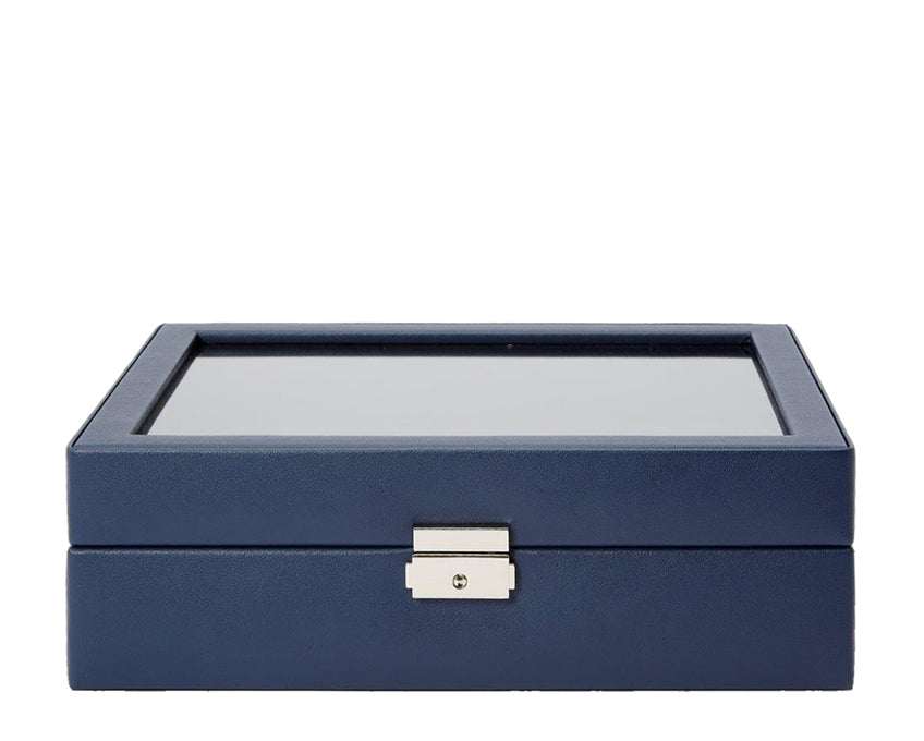 Wolf Heritage 10 piece navy watch box 995217 Strapista UK