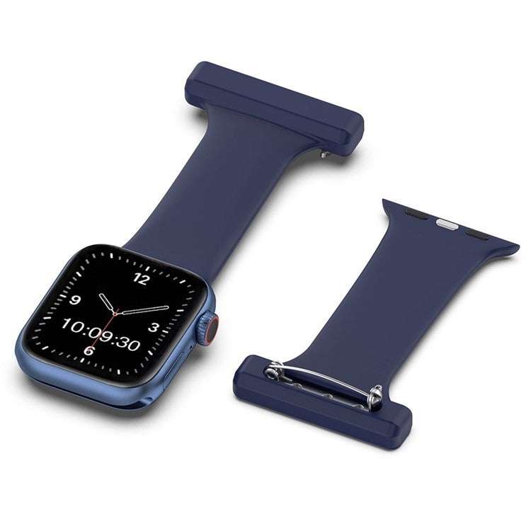 Nurse Apple Smart Watch Fob in silicone, shown in blue, designed for medical professionals. Available in sizes 38/40/41mm or 42/44/45/49mm.