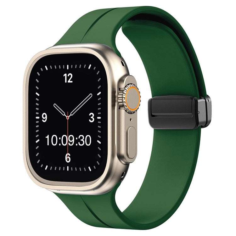 Plain Magnetic Silicone Sport Apple Watch Strap | Compatible with All Introducing our collection of Plain Magnetic Silicone Sport Watch Straps, expertly designed to replace your standard Apple Watch band. These straps are available in 