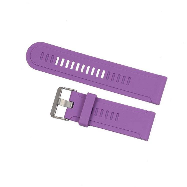 Purple silicone strap with silver buckle for Garmin Fenix 3, showing durable and stylish design for comfort and